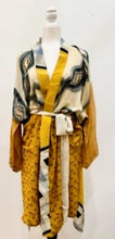 Top of the Line Silk Kimono Duster, Abstract Mixed Print