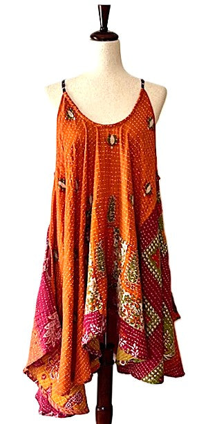 Kantha Bae Moonchild Mini Sundress Is A Fashion Win!  (Mustard Red)
