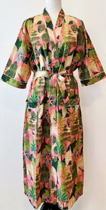 Cotton Kimono Robe Looks Exotic and Unique (Tropical)