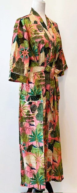 Cotton Kimono Robe Looks Exotic and Unique (Tropical)