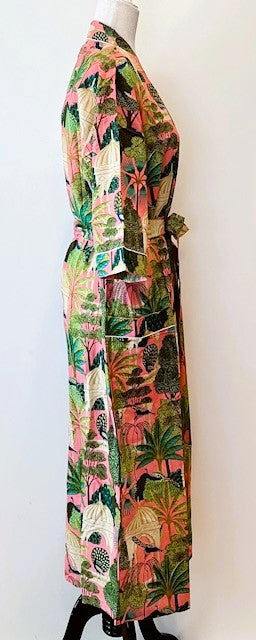 Cotton Kimono Robe Looks Exotic and Unique (Tropical)