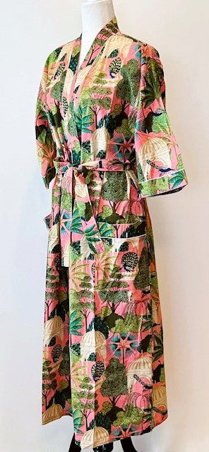 Cotton Kimono Robe Looks Exotic and Unique (Tropical)