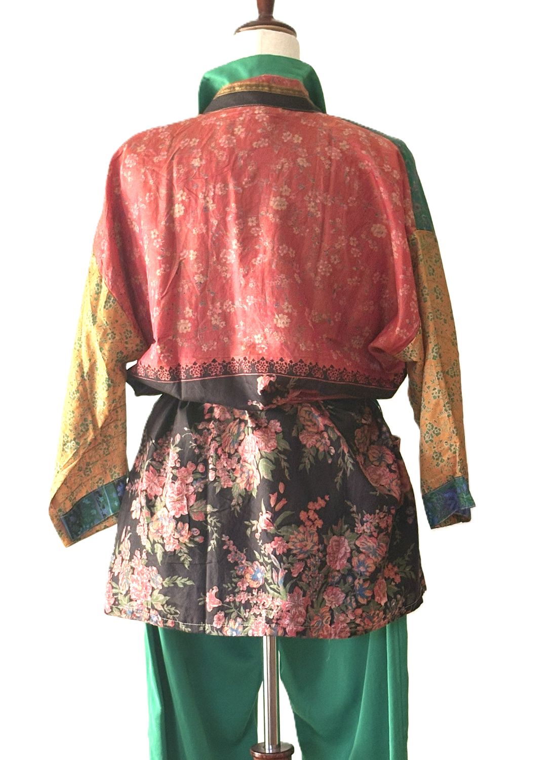 The Accessory In Demand, The Short Silk Kimono Jacket. Fashionable and Elegant. (Green)