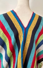 Artisan Multi-Colored Stripe, Hand Woven Cotton Top From Oxaca