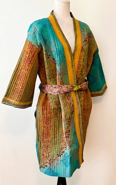 Mid Length Designer Kimono Jacket Is New and Unusual. Beautiful Transition Colors.