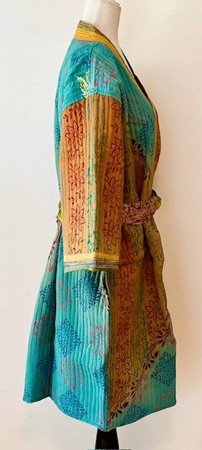 Mid Length Designer Kimono Jacket Is New and Unusual. Beautiful Transition Colors.