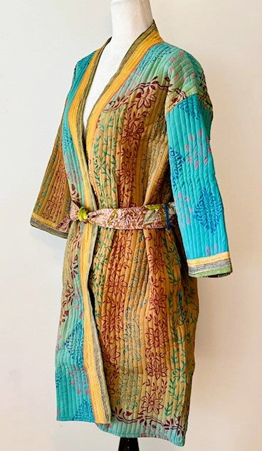 Mid Length Designer Kimono Jacket Is New and Unusual. Beautiful Transition Colors.