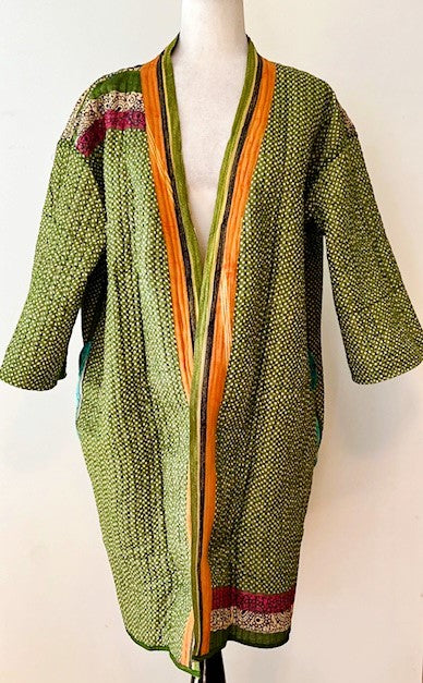 Mid Length Designer Kimono Jacket Is New and Unusual. Beautiful Transition Colors.