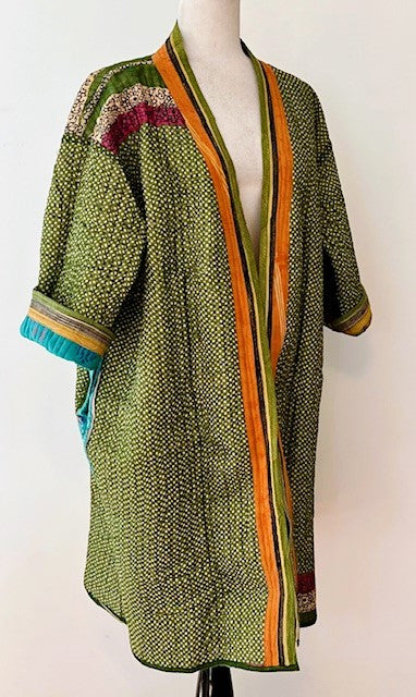 Mid Length Designer Kimono Jacket Is New and Unusual. Beautiful Transition Colors.