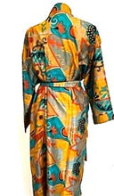 Luxury Silk Kimono Duster:  Dramatic Print