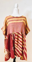 Artisan Kantha Bae  Quilt Mini Dress. Comfortable, Soft, and Very Chic (Stripe)