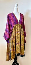 Eclispe Mixed Silk Print Dress, Golden
