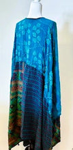 Eclispe Mixed Silk Print Dress, Midnight Blue