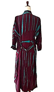 Signature Collection, Silk Kimono Duster: Two-Tone Tie Dye