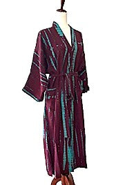 Signature Collection, Silk Kimono Duster: Two-Tone Tie Dye