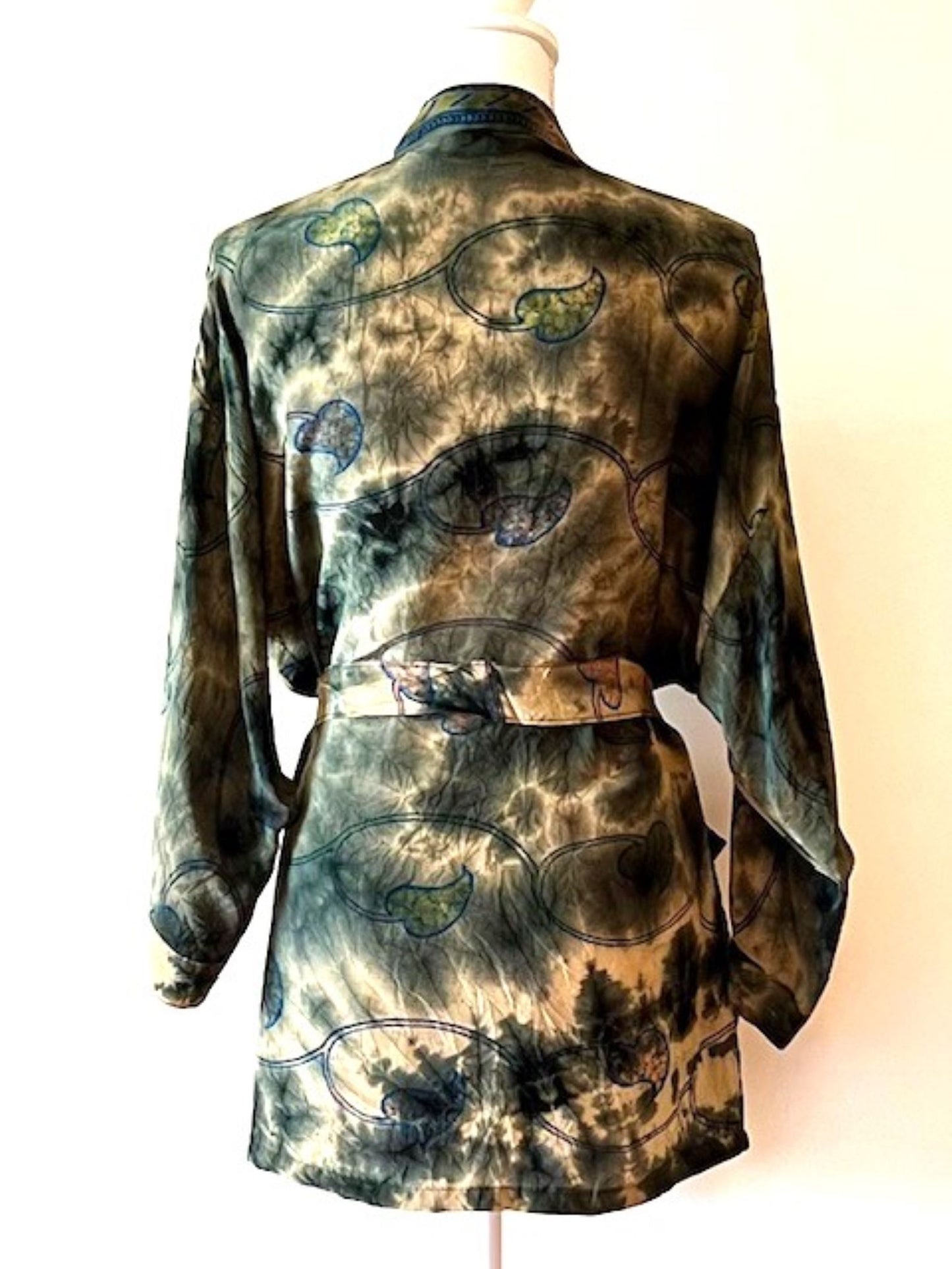 The Accessory In Demand, A Short Silk Kimono Jacket.  A Beauty In Bronze