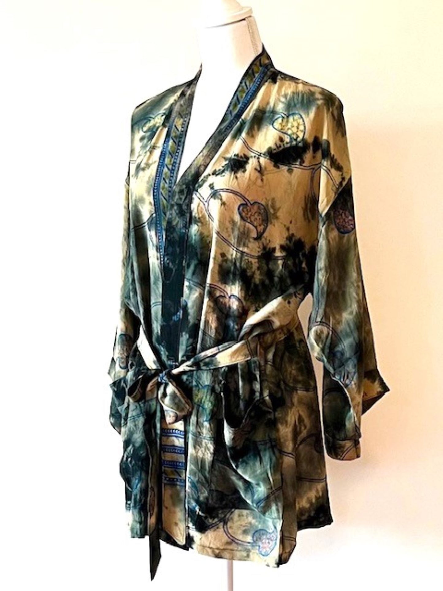 The Accessory In Demand, A Short Silk Kimono Jacket.  A Beauty In Bronze