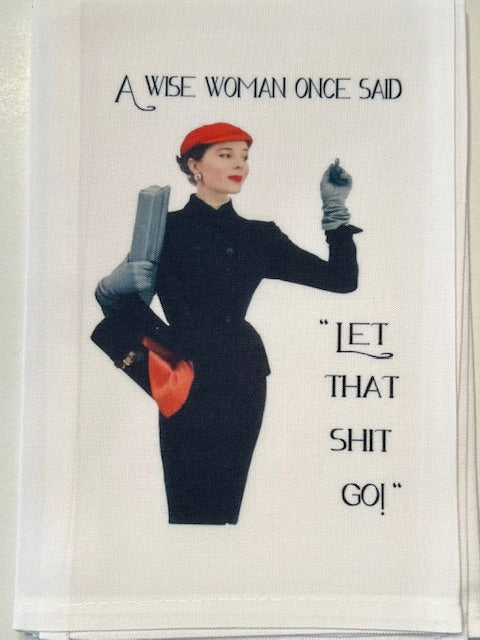 Laughing Out Loud. Graphic Scripted Tea Towels. Sold in a Set