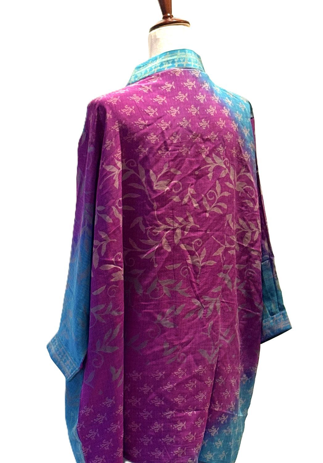 The Accessory In Demand, The Short Silk Kimono Jacket. Fashionable and Elegant. (Purple)