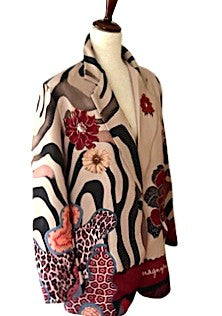 Blazer-Contemporary Italian Pop Art "Frida" Print. Best Seller