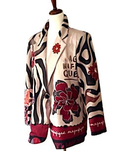 Blazer-Contemporary Italian Pop Art "Frida" Print. Best Seller