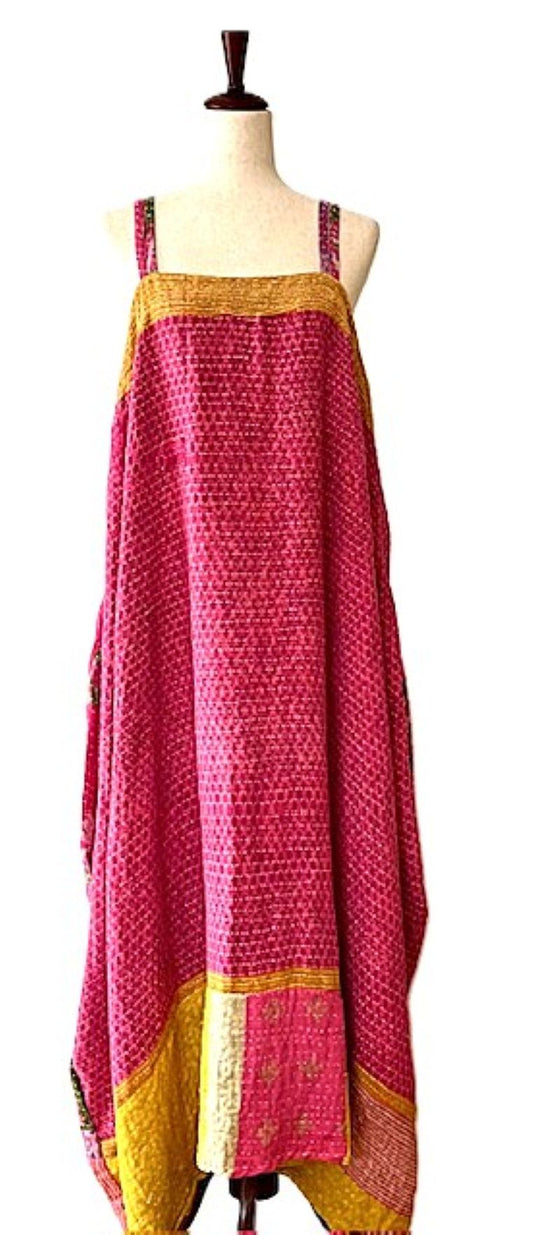 Kantha Gonna Shine Maxi Sundress (Fuschia)