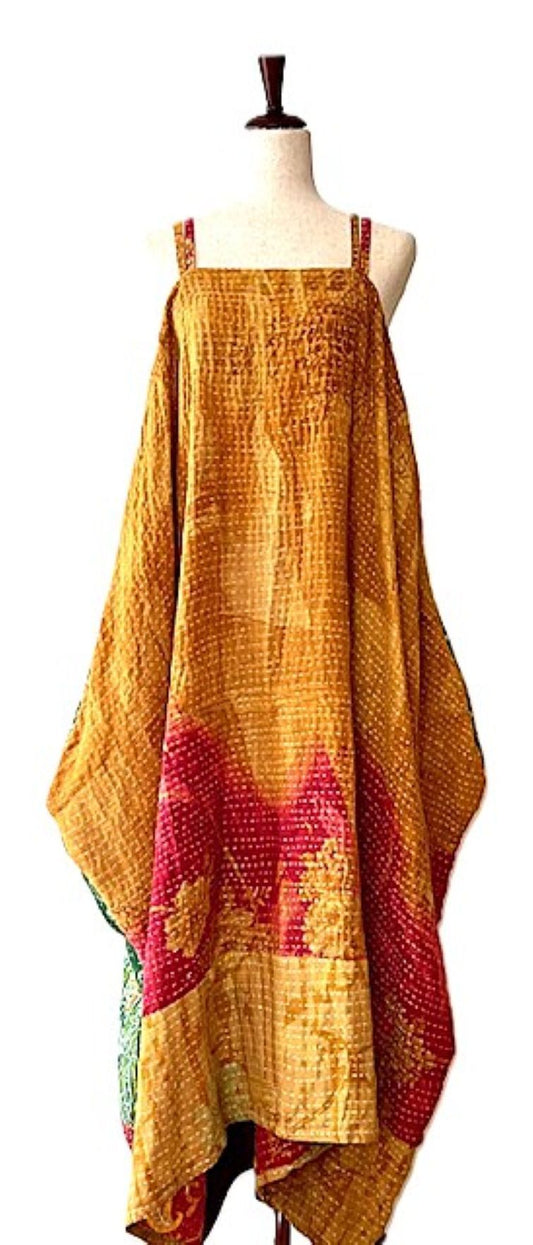 Kantha Gonna Shine Maxi Sundress (Golden)