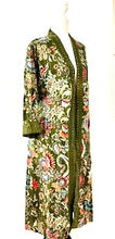 Next Generation Full Length Reversible Duster Kimono In A Mixed Print (Forest Green)