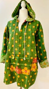 Throw and Go Hoodies Redefines Kantha (Melon)