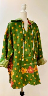 Throw and Go Hoodies Redefines Kantha (Melon)