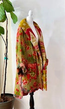 Spring Drifter Coat: Kantha Comfortable and Warm (Blooms)