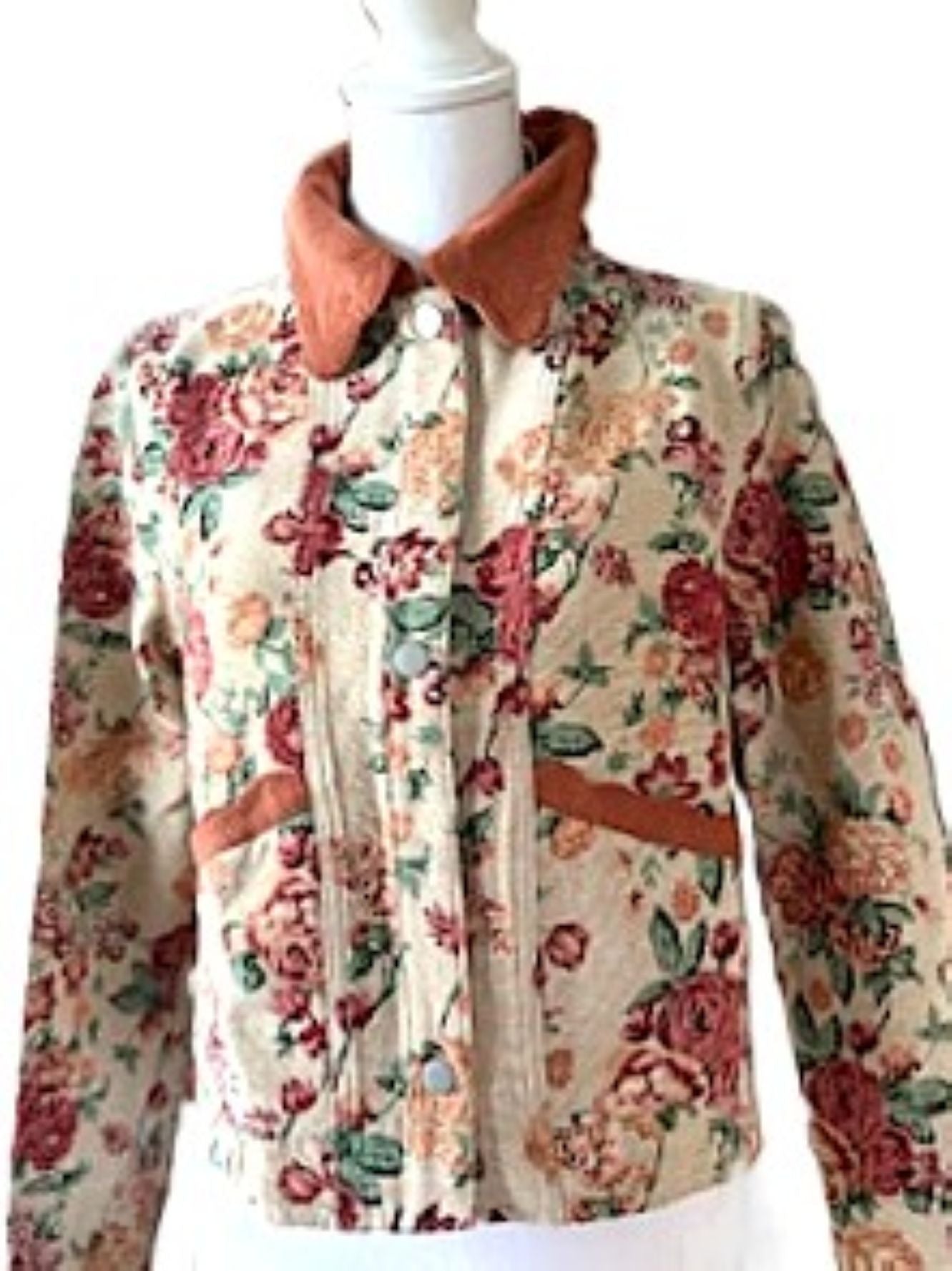 Jacket: Vintage Style Boho Floral Pattern