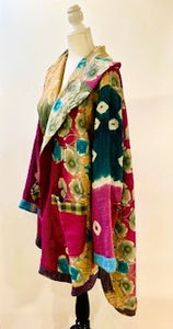 Luxe Silk Tunic: Favorite of the Season (Burgundy Stripe)