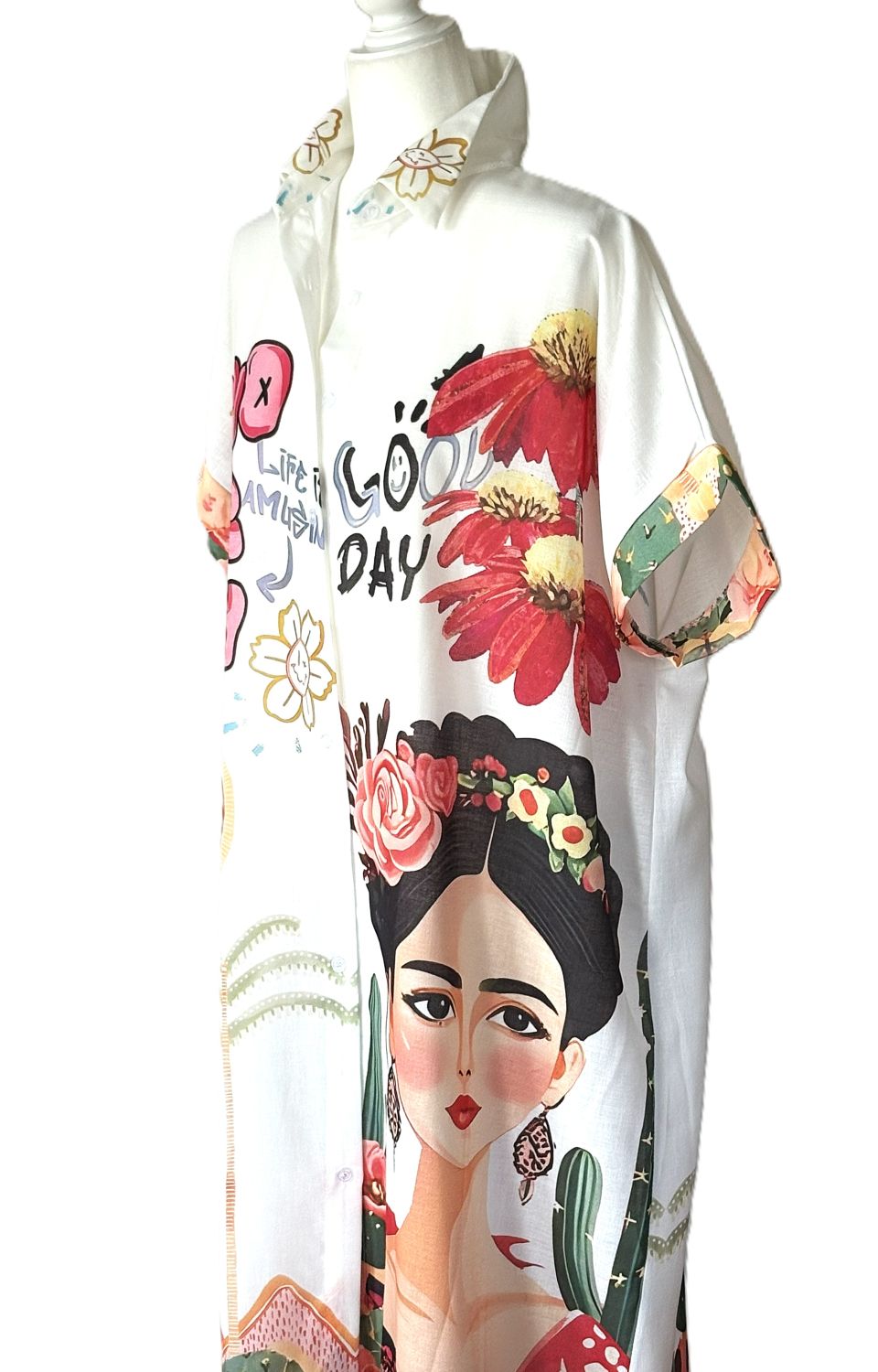 Dress, Italian Frida Shirt Is A Conversation Piece. Dramatic.