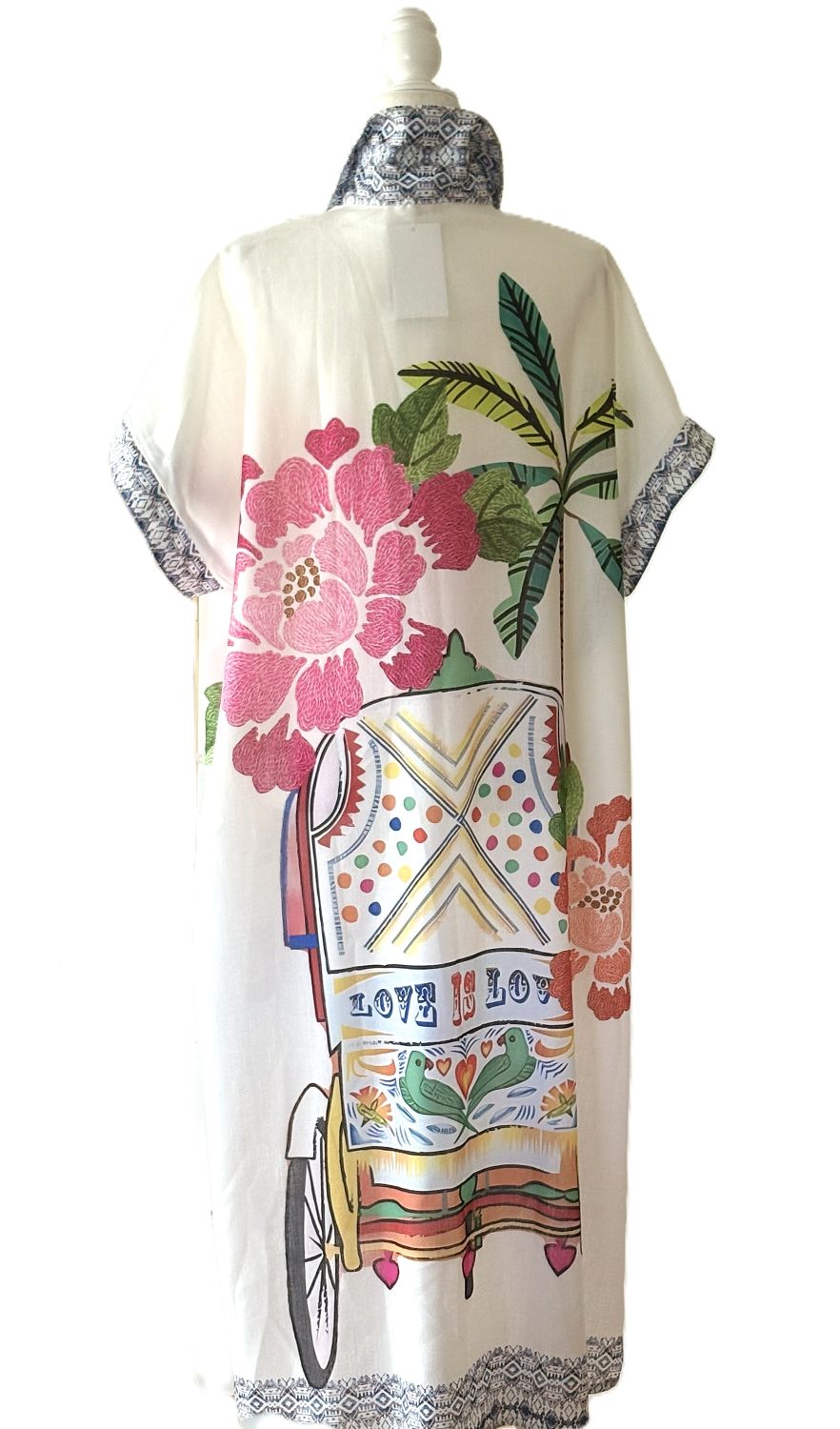 Dress, Italian Shirt Is A Conversation Piece. Theme Universal Love.