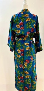 Refined Floral Silk Kimono Duster Is Elegant (Royal)