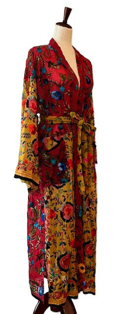 Beautiful Embroidered Kimono Handmade Is Resort Ready.