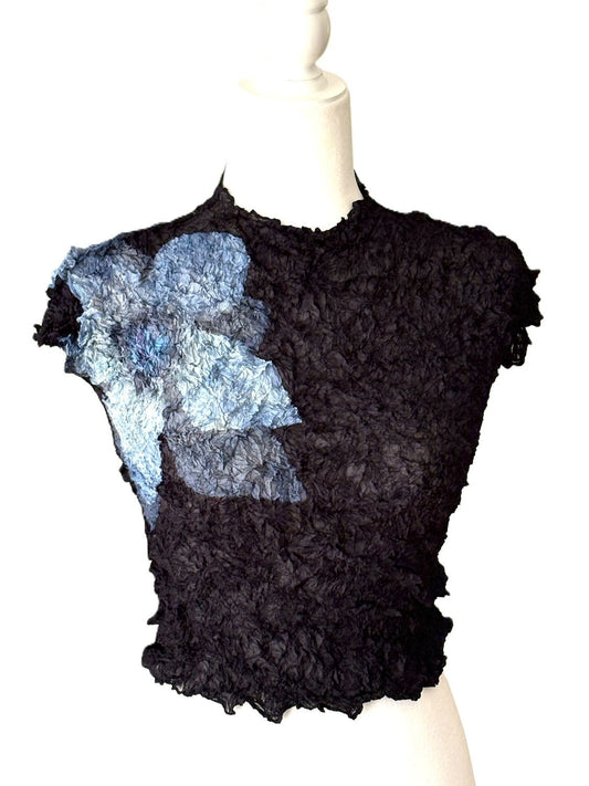 Floral Textured Pleated Top. A Statement Piece.