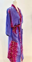 Updated Silk Kimono Duster in Vibrant Colors (Purple and Pink)