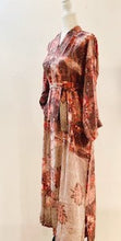 Luxury Rich Silk Print Kimono Duster Dress is Elegant