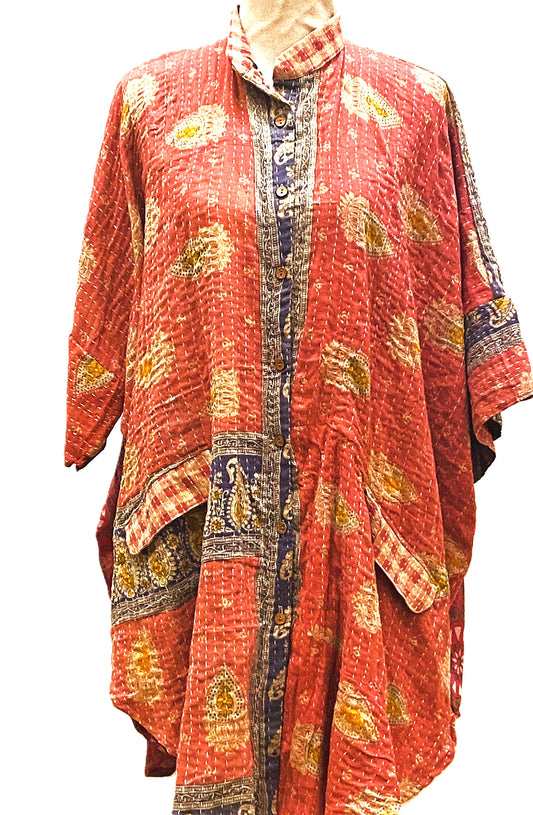 Kantha Bae Free To Be Tunic: Always A Best Seller  (Red  Denim)