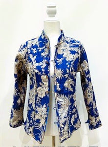 Reversible Cotton Quilted Women's Jacket in Deep Jewel Tones
