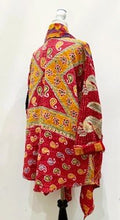 Oasis Cotton Cardigan With Kantha Embroidery (Red and Yellow)