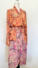 Silk Pastel Watercolor Print Kimono Duster Dress is Elegant