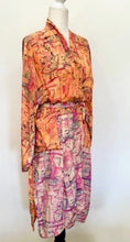 Silk Pastel Watercolor Print Kimono Duster Dress is Elegant