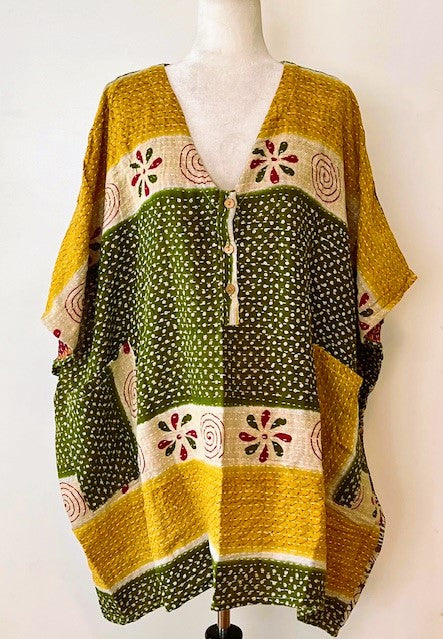 Kantha Bae Midi Muu Tunic (Mustard)