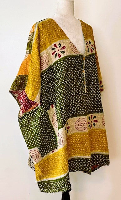 Kantha Bae Midi Muu Tunic (Mustard)