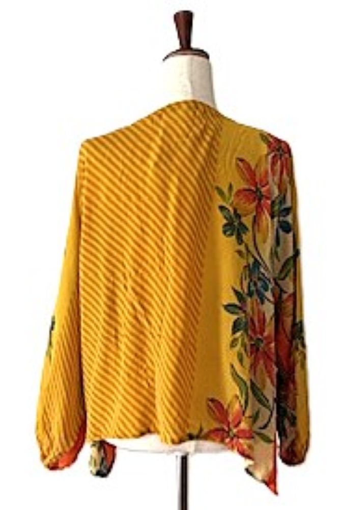 Kantha Bae Daisy Silk Butterfly Top (Orange)