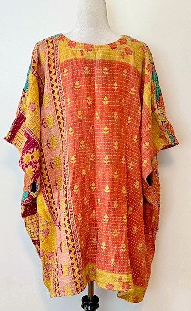 Kantha Bae Midi Muu Tunic (Orange)