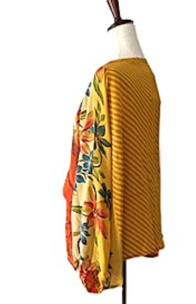 Kantha Bae Daisy Silk Butterfly Top (Orange)